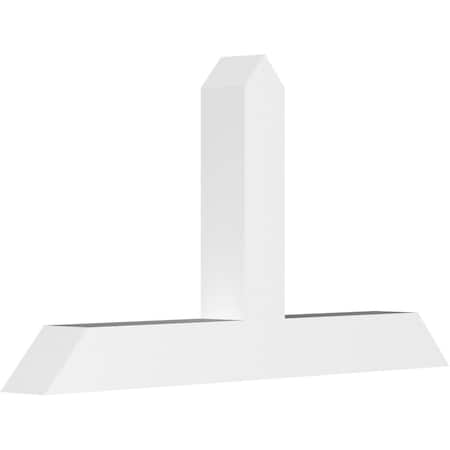 Ekena Millwork Portland Architectural Grade PVC Gable Bracket, 60"W x 32 1/2"H x 6"D x 6"F, 13/12 Pitch GBP060X33X0606POR00